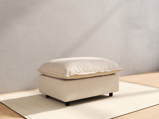 1 Piece Beige Linen Flex Nook Ottomans 5