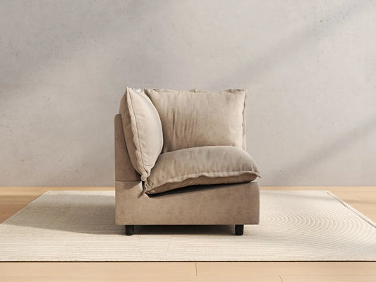 1 Piece Khaki Linen Flex Nook Single Sofa 1 Seater 3 abecda85 39d8 4ad3 b7f3 36c923b82edc