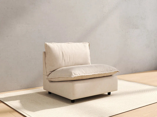 1 PieceBeigeLinenSmallSpaceSingleSofa1 Seater 4