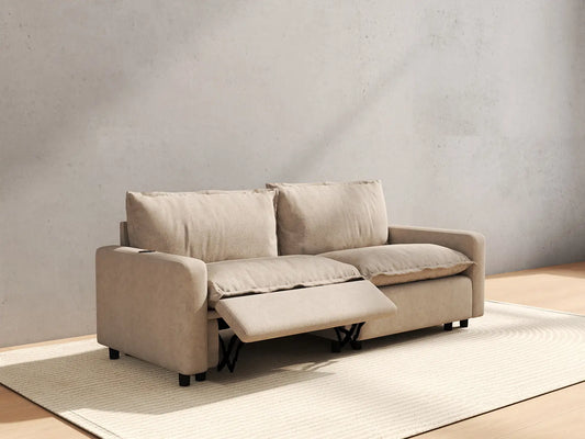 2 Piece Khaki Linen Dorm Room Loveseats 2 Seater 6