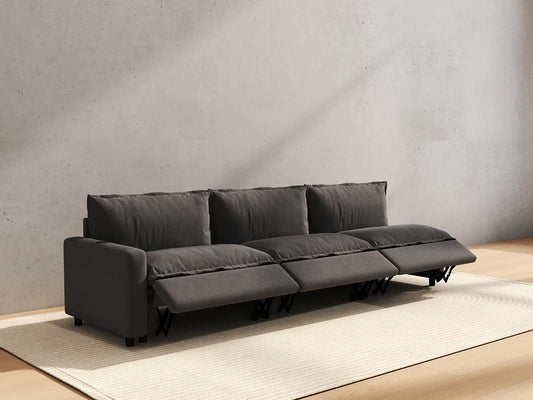 3 Piece Grey Linen Home Living Couch Sectionals 3 Seater 6