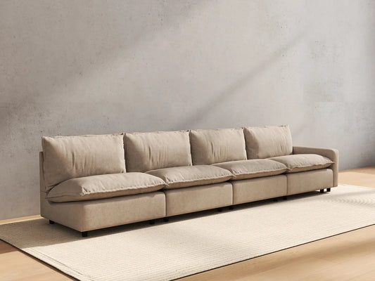 4 Piece Khaki Linen Home Living Couch Sectionals 4 Seater 4 95424826 aa56 41e3 9fa7 63b7f0b17221