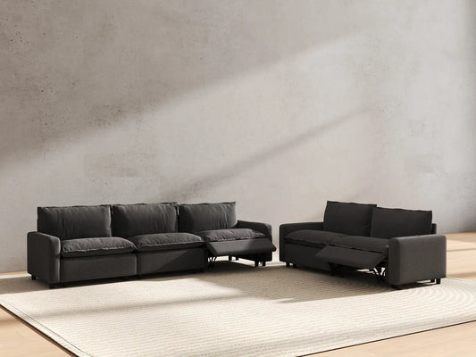 5 Piece Grey Linen Home Living Corner Sectionals 5 Seater 6