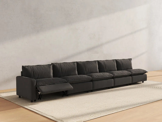 5 Piece Grey Linen Home Living Couch Sectionals 5 Seater 6