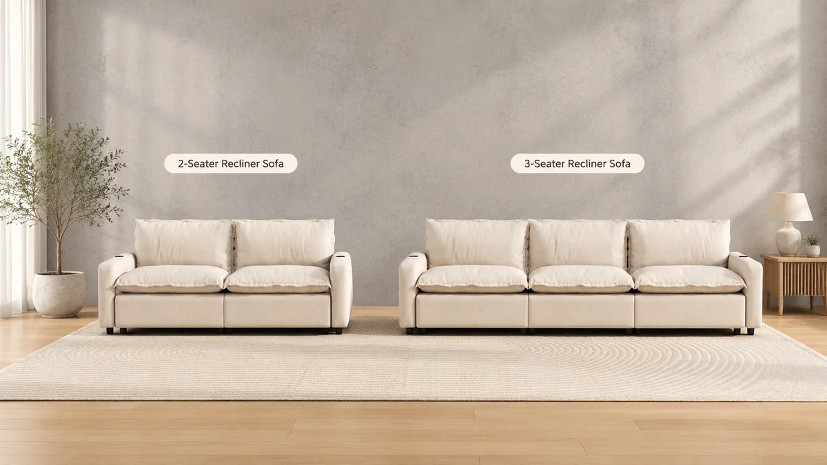 3-Seater Recliner Sofa vs 2-Seater Recliner Sofa: Which Size Should You Buy?