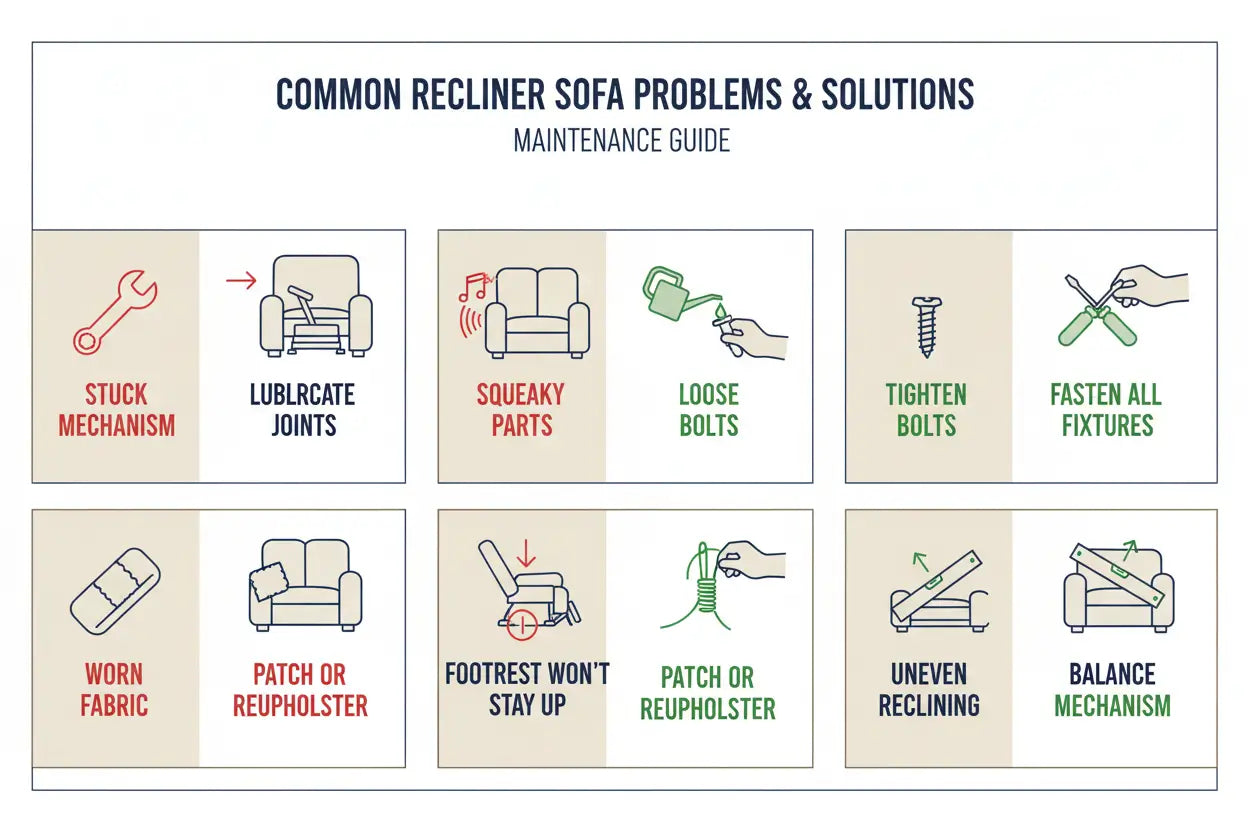 Common Recliner Sofa Problems and How to Fix Them