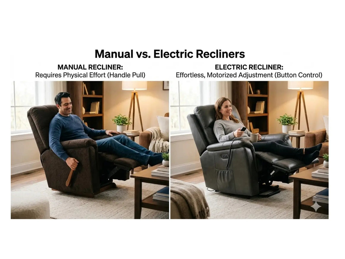 Manual vs Electric Recliner — Complete 2026 Comparison Guide