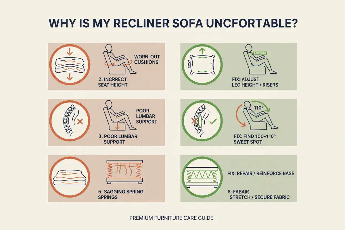 Why Is My Recliner Sofa Uncomfortable? Common Causes and Fixes
