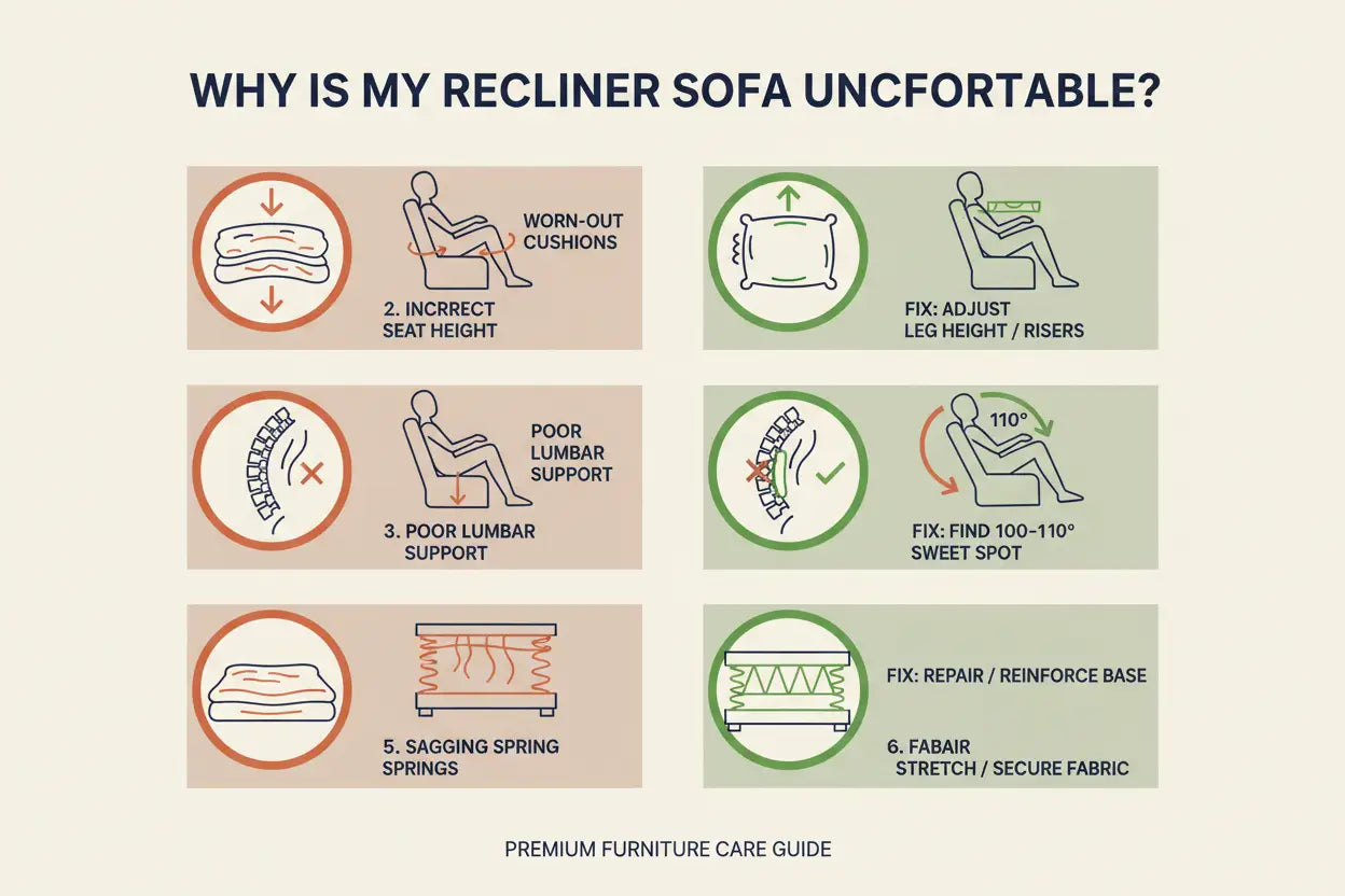 Why Is My Recliner Sofa Uncomfortable? Common Causes and Fixes