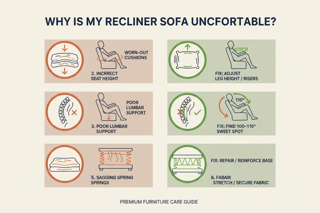 Why Is My Recliner Sofa Uncomfortable? Common Causes and Fixes
