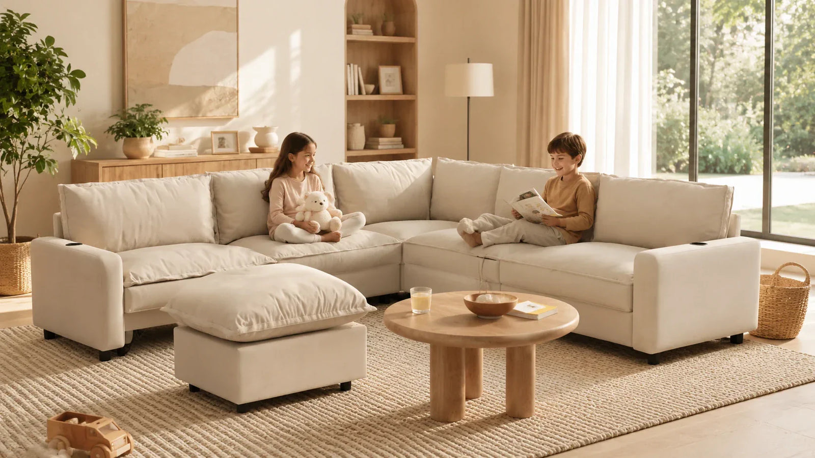Are water-resistant sofas suitable for households with kids?