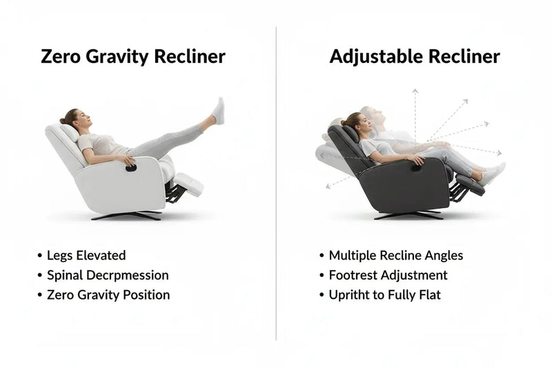 Zero Gravity Recliner vs Adjustable Recliner: Key Differences You Need to Know Before You Buy