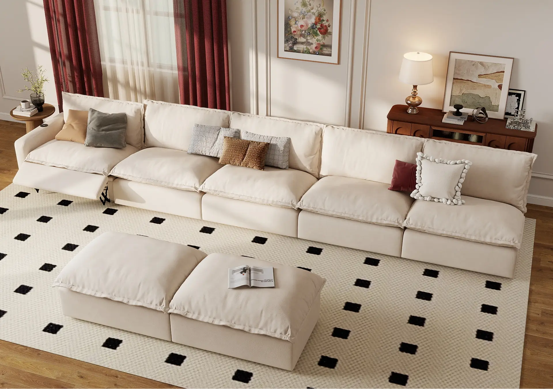 Oversized Reclining Sofa