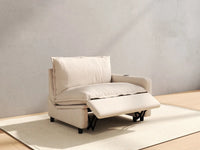 1 Piece Beige Linen Compact Room Single Sofa 1 Seater 6