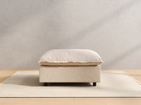 1 Piece Beige Linen Flex Nook Ottomans 1
