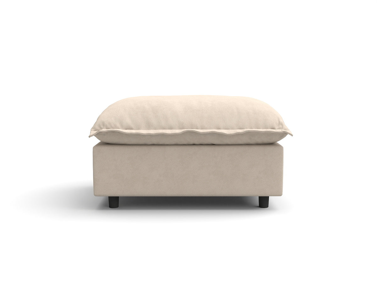 1 Piece Beige Linen Flex Nook Ottomans 2