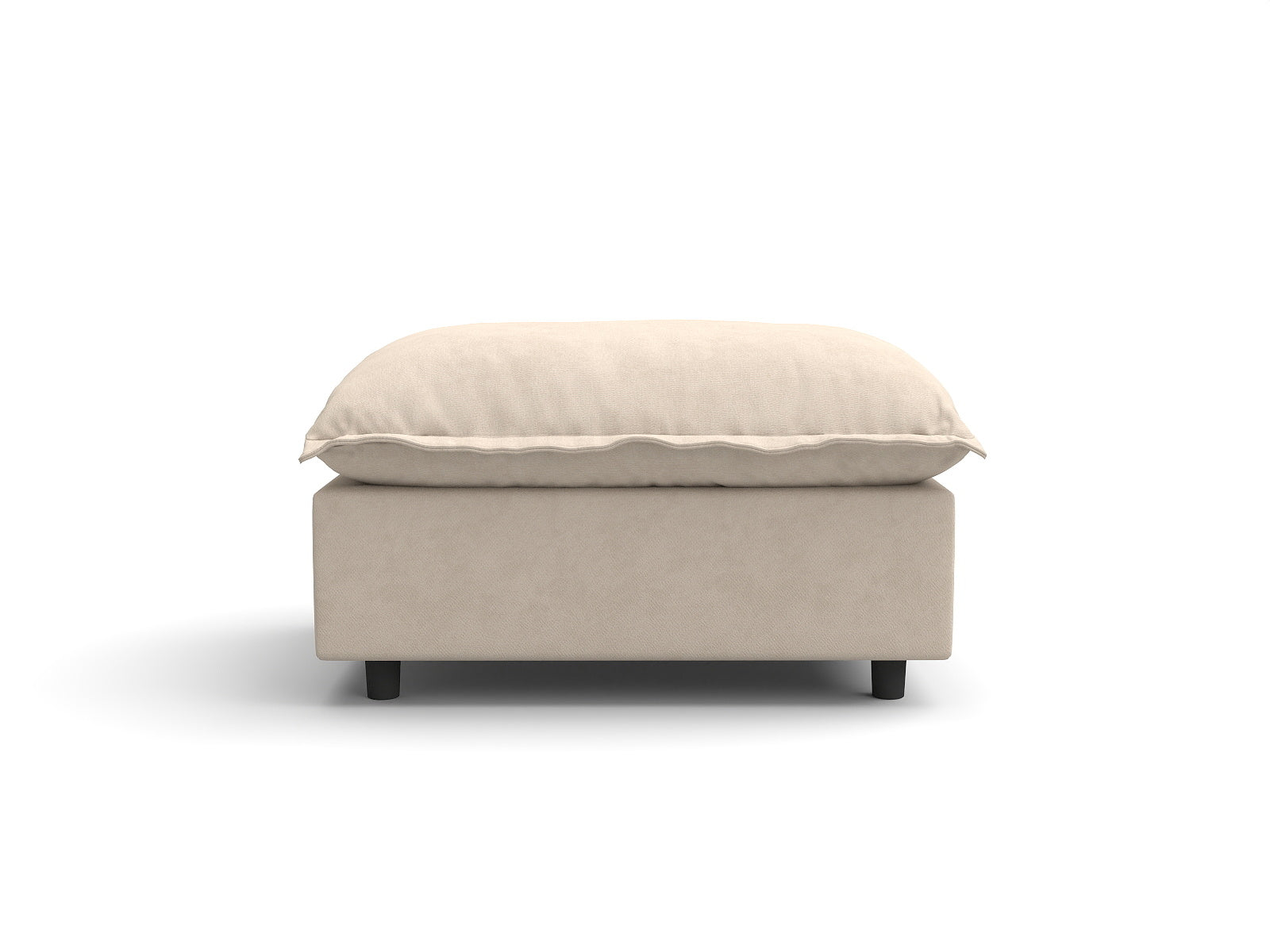 1 Piece Beige Linen Flex Nook Ottomans 2