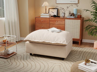 1 Piece Beige Linen Flex Nook Ottomans 3