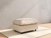 1 Piece Beige Linen Flex Nook Ottomans 5