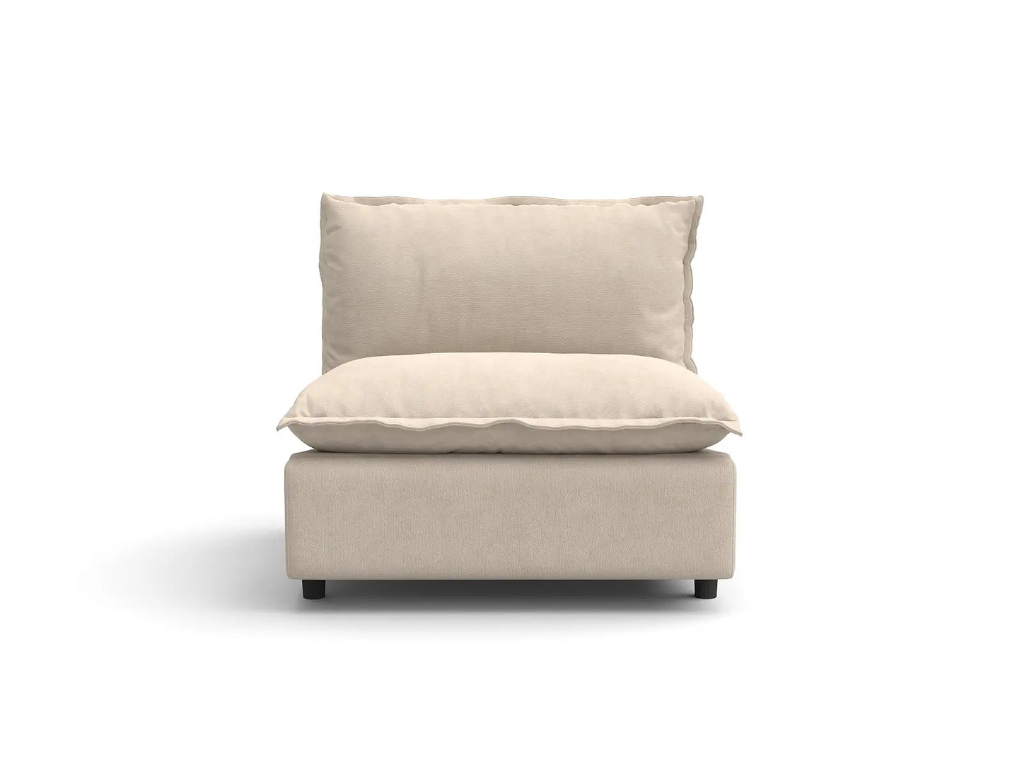 1 Piece Beige Linen Flex Nook Single Sofa 1 Seater 2
