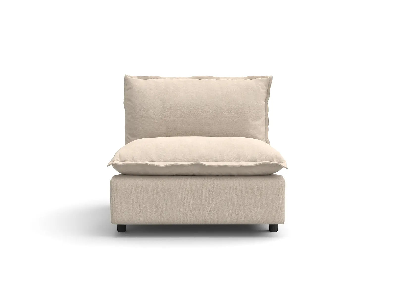 1 Piece Beige Linen Flex Nook Single Sofa 1 Seater 2