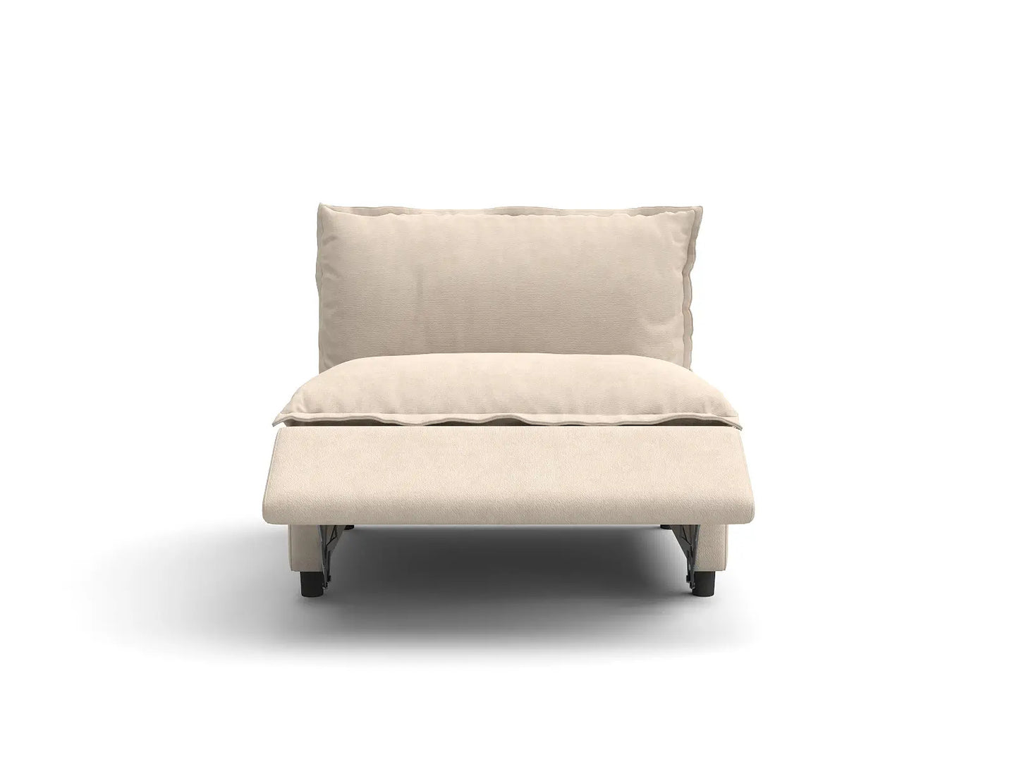 1 Piece Beige Linen Flex Nook Single Sofa 1 Seater 3