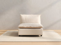 1 Piece Beige Linen Flex Nook Single Sofa 1 Seater 4
