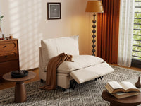 1 Piece Beige Linen Flex Nook Single Sofa 1 Seater 7