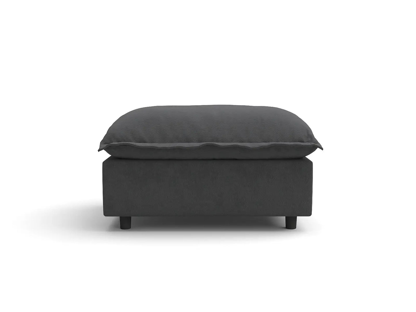 1 Piece Grey Linen Dorm Room Ottomans 2