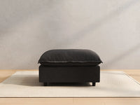 1 Piece Grey Linen Dorm Room Ottomans 3