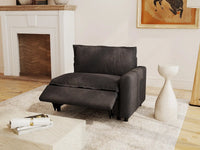 1 Piece Grey Linen Small Space Single Sofa 1 Seater 1