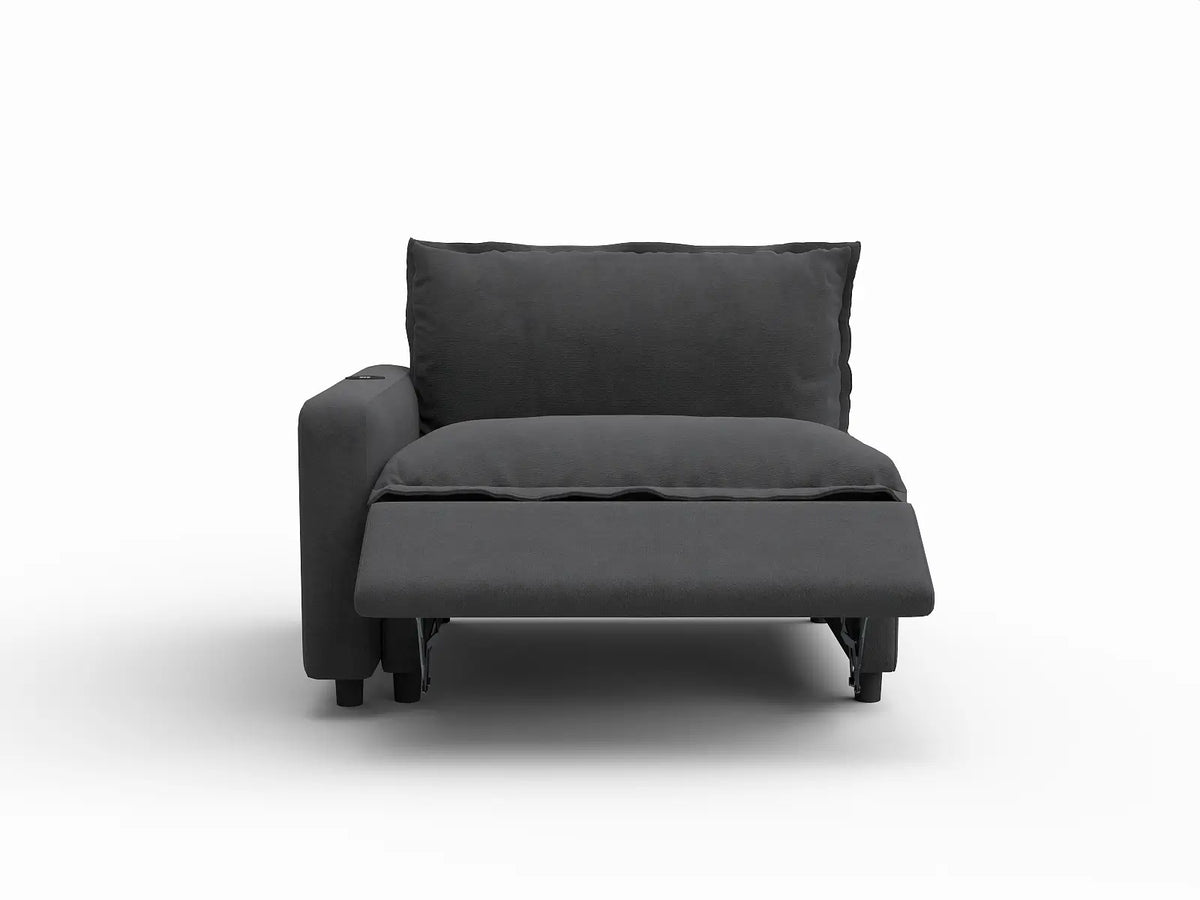 1 Piece Grey Linen Small Space Single Sofa 1 Seater 3