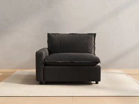 1 Piece Grey Linen Small Space Single Sofa 1 Seater 4