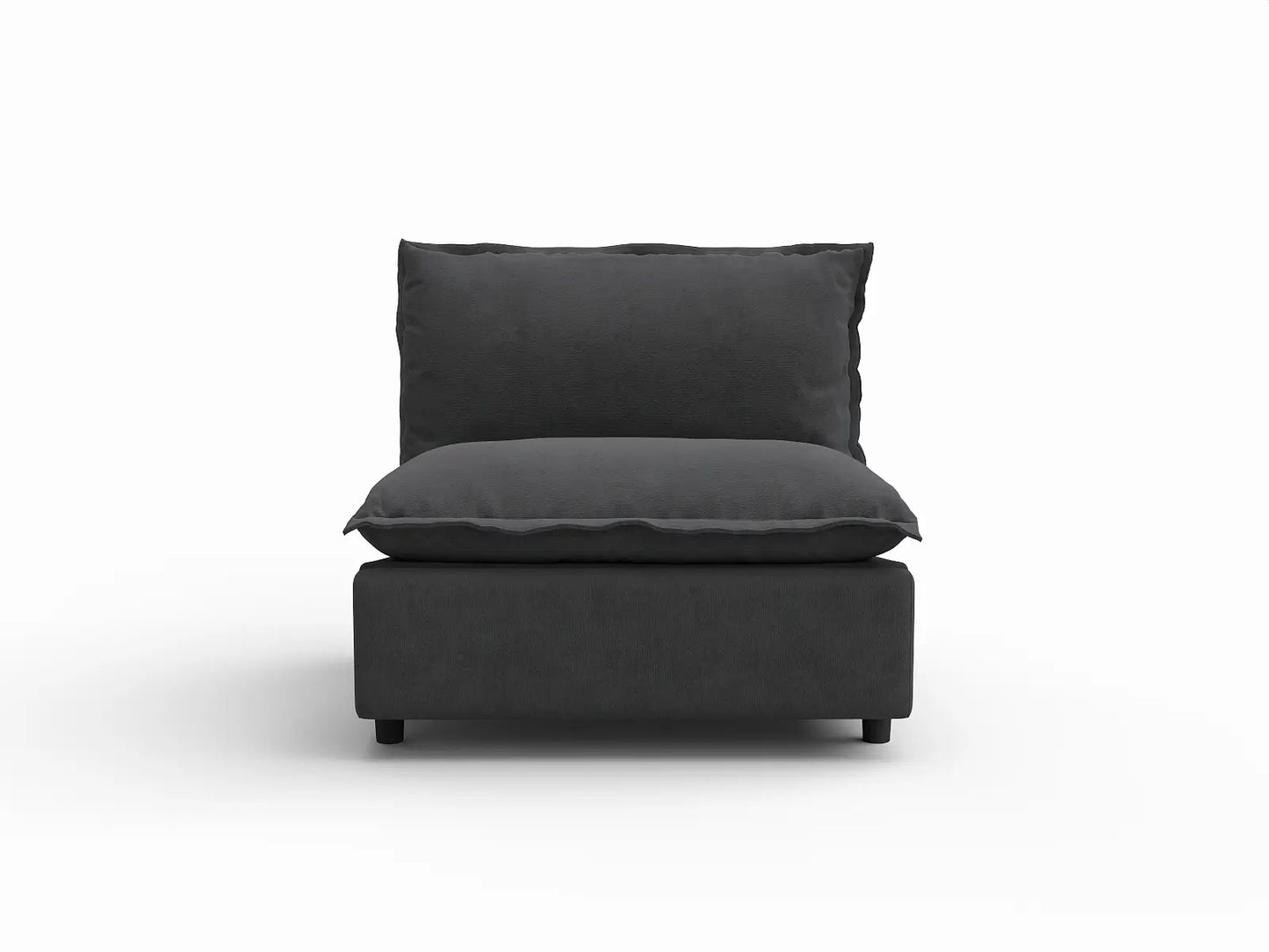 1 Piece Grey Linen Zen Corner Single Sofa 1 Seater 2