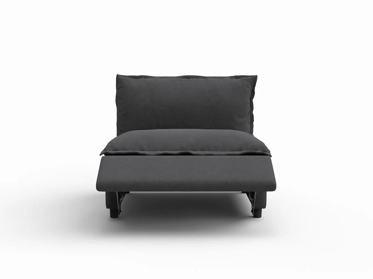 1 Piece Grey Linen Zen Corner Single Sofa 1 Seater 3