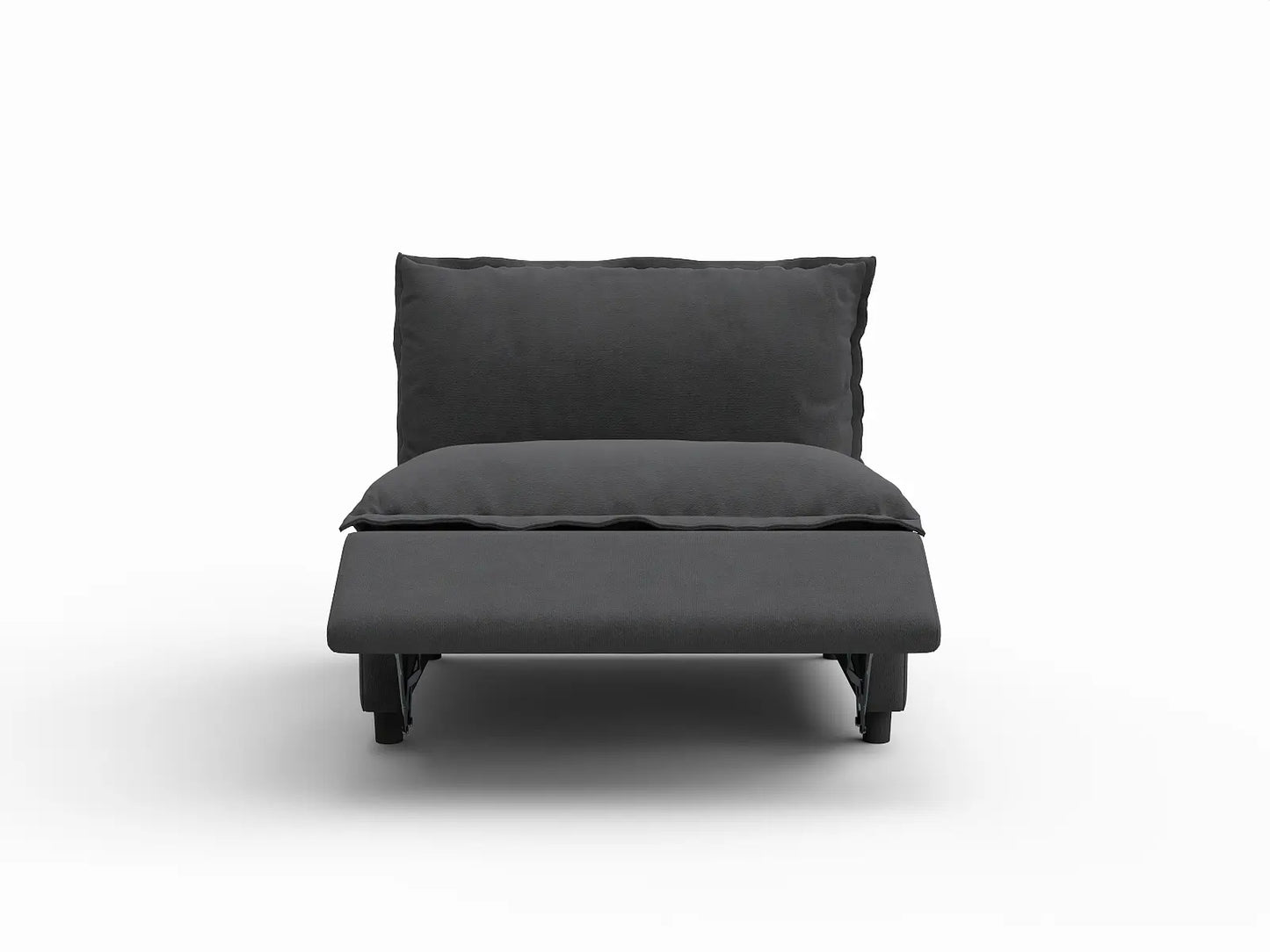 1 Piece Grey Linen Zen Corner Single Sofa 1 Seater 3