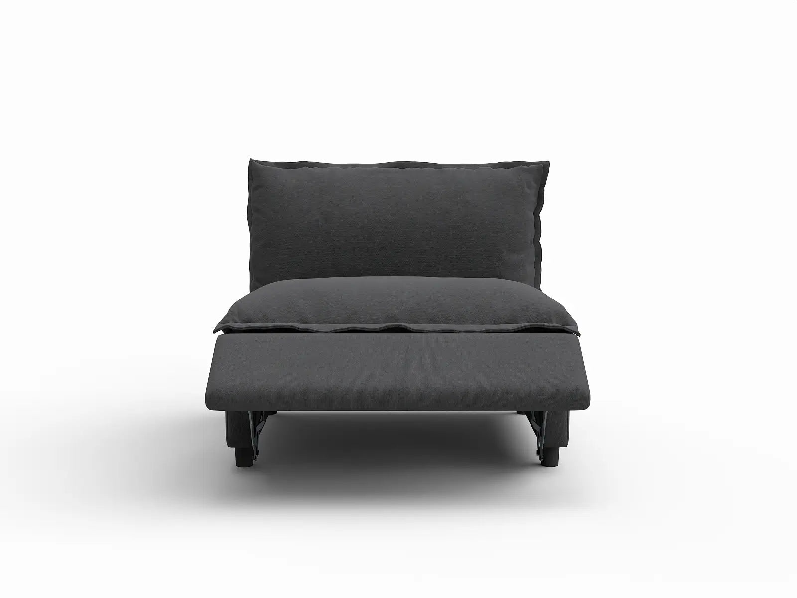 1 Piece Grey Linen Zen Corner Single Sofa 1 Seater 3