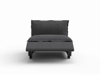 1 Piece Grey Linen Zen Corner Single Sofa 1 Seater 3