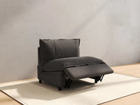 1 Piece Grey Linen Zen Corner Single Sofa 1 Seater 6