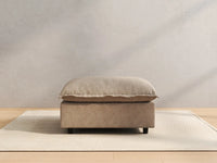 1 Piece Khaki Linen Flex Nook Ottomans 3