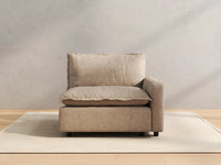 1 Piece Khaki Linen Flex Nook Single Sofa 1 Seater 3