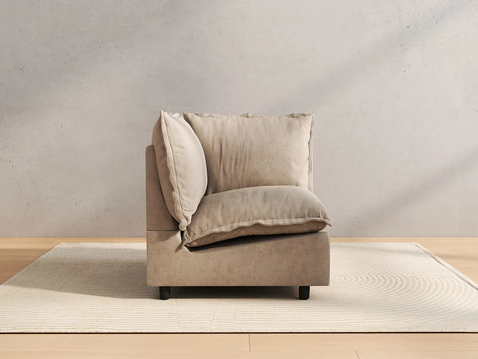 1 Piece Khaki Linen Flex Nook Single Sofa 1 Seater 3 abecda85 39d8 4ad3 b7f3 36c923b82edc