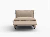 1 Piece Khaki Linen Minimalist Single Sofa 1 Seater 3