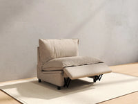 1 Piece Khaki Linen Minimalist Single Sofa 1 Seater 6
