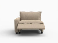 1 Piece Khaki Linen Small Space Single Sofa 1 Seater 3