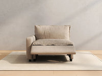 1 Piece Khaki Linen Small Space Single Sofa 1 Seater 5