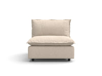 1 PieceBeigeLinenSmallSpaceSingleSofa1 Seater 2