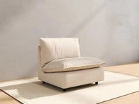 1 PieceBeigeLinenSmallSpaceSingleSofa1 Seater 4