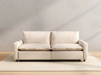 2 Piece Beige Linen Efficient Modern Loveseats 2 Seater 4