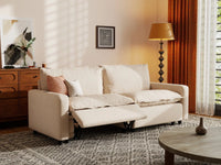 2 Piece Beige Linen Efficient Modern Loveseats 2 Seater 7